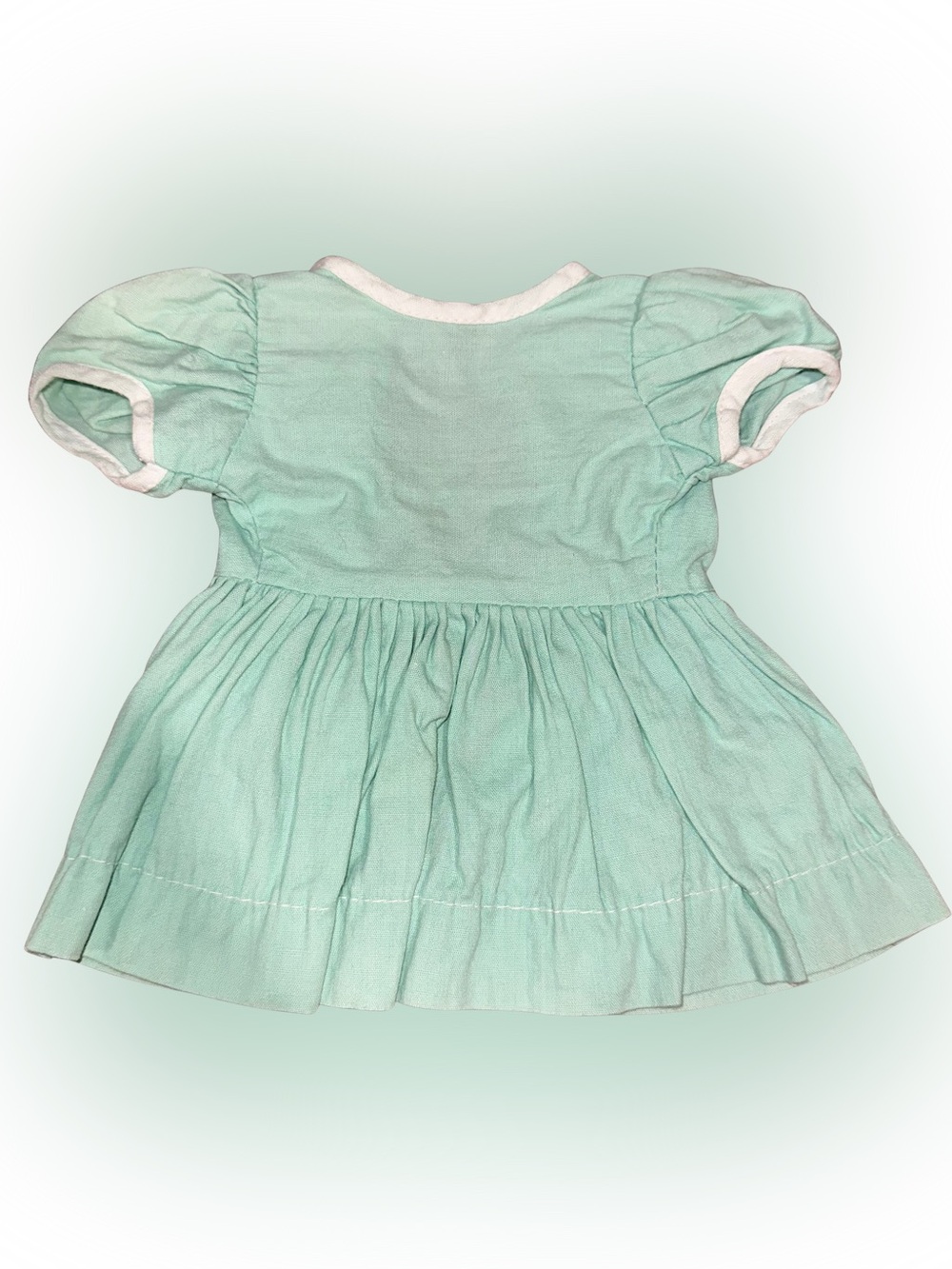 Vintage Mint Green Doll Dress Puff Sleeves